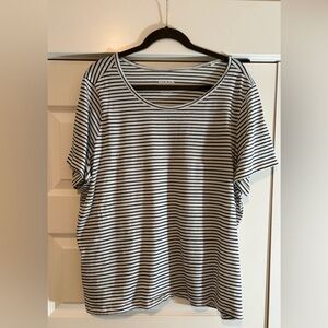 Wool& Striped Navy and Cream Top